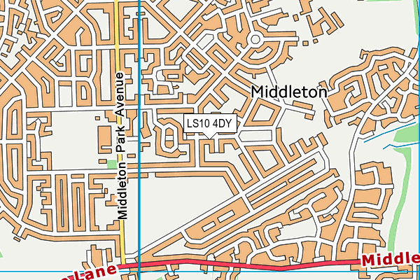 LS10 4DY map - OS VectorMap District (Ordnance Survey)
