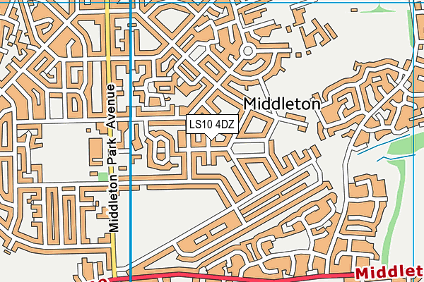 LS10 4DZ map - OS VectorMap District (Ordnance Survey)