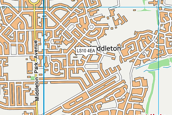 LS10 4EA map - OS VectorMap District (Ordnance Survey)