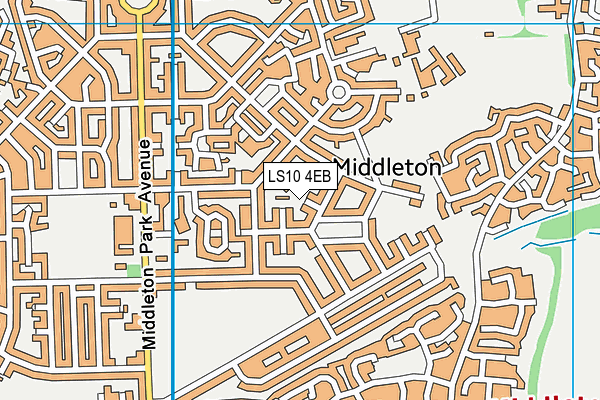 LS10 4EB map - OS VectorMap District (Ordnance Survey)