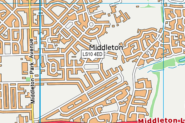 LS10 4ED map - OS VectorMap District (Ordnance Survey)