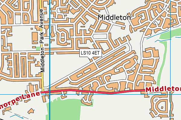 LS10 4ET map - OS VectorMap District (Ordnance Survey)