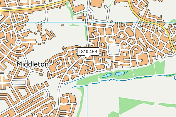 LS10 4FB map - OS VectorMap District (Ordnance Survey)