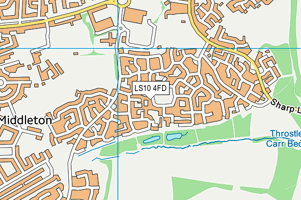 LS10 4FD map - OS VectorMap District (Ordnance Survey)