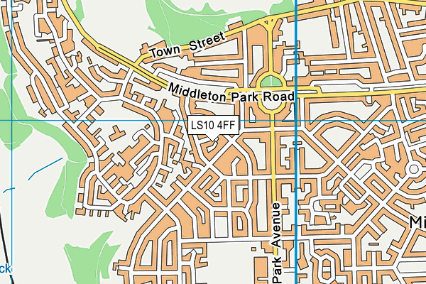 LS10 4FF map - OS VectorMap District (Ordnance Survey)