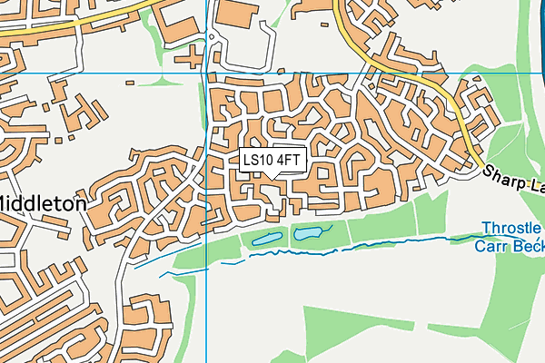 LS10 4FT map - OS VectorMap District (Ordnance Survey)
