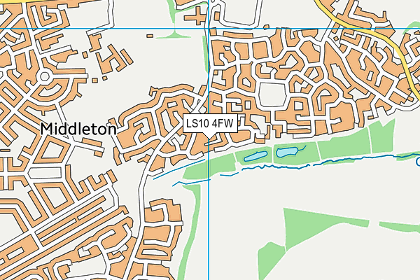 LS10 4FW map - OS VectorMap District (Ordnance Survey)