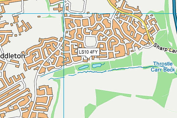 LS10 4FY map - OS VectorMap District (Ordnance Survey)