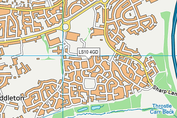 LS10 4GD map - OS VectorMap District (Ordnance Survey)