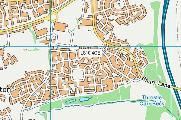 LS10 4GE map - OS VectorMap District (Ordnance Survey)
