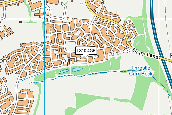 LS10 4GF map - OS VectorMap District (Ordnance Survey)