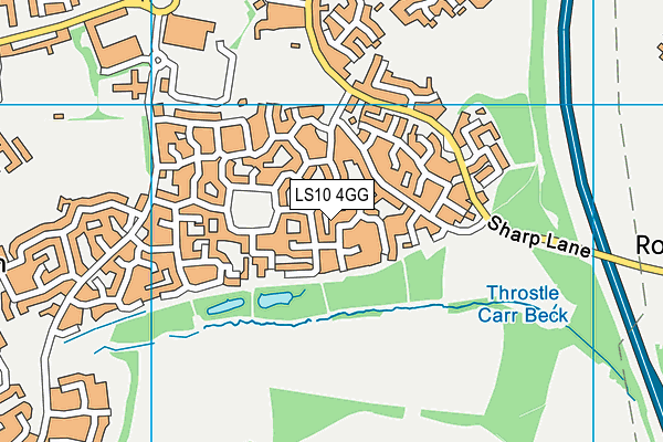 LS10 4GG map - OS VectorMap District (Ordnance Survey)