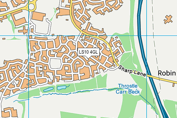 LS10 4GL map - OS VectorMap District (Ordnance Survey)