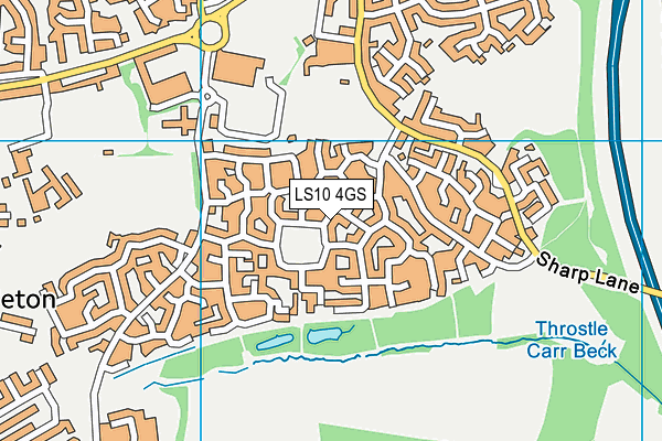 LS10 4GS map - OS VectorMap District (Ordnance Survey)