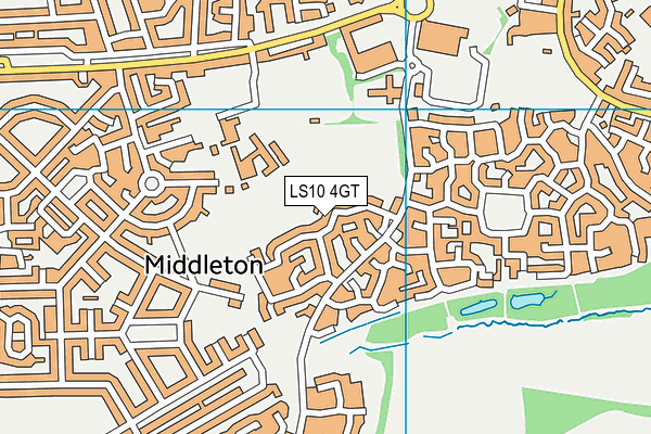 LS10 4GT map - OS VectorMap District (Ordnance Survey)