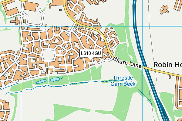 LS10 4GU map - OS VectorMap District (Ordnance Survey)