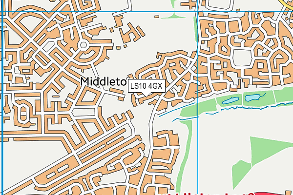 LS10 4GX map - OS VectorMap District (Ordnance Survey)