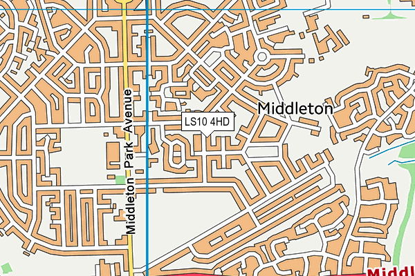 LS10 4HD map - OS VectorMap District (Ordnance Survey)