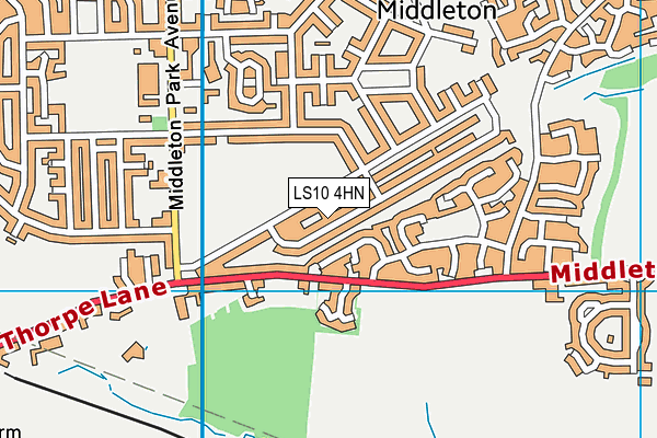LS10 4HN map - OS VectorMap District (Ordnance Survey)