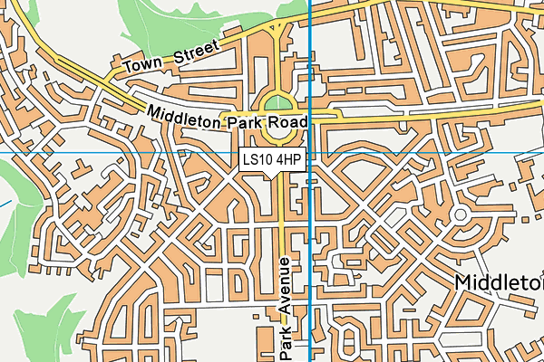 LS10 4HP map - OS VectorMap District (Ordnance Survey)