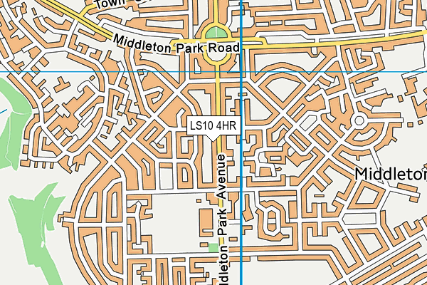 LS10 4HR map - OS VectorMap District (Ordnance Survey)