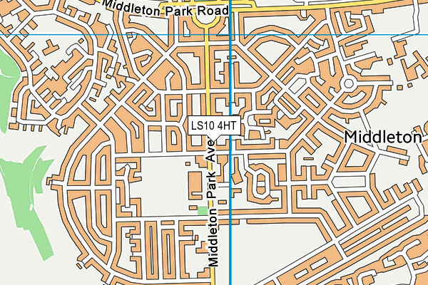 LS10 4HT map - OS VectorMap District (Ordnance Survey)
