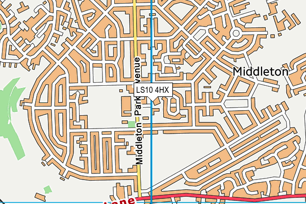 LS10 4HX map - OS VectorMap District (Ordnance Survey)