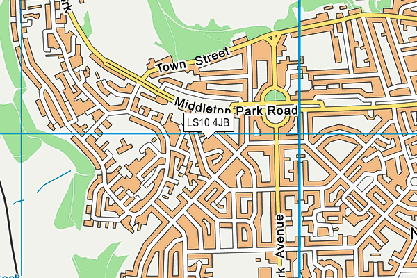 LS10 4JB map - OS VectorMap District (Ordnance Survey)