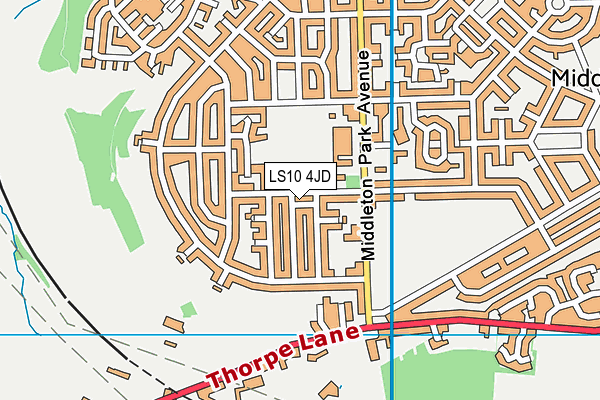 LS10 4JD map - OS VectorMap District (Ordnance Survey)