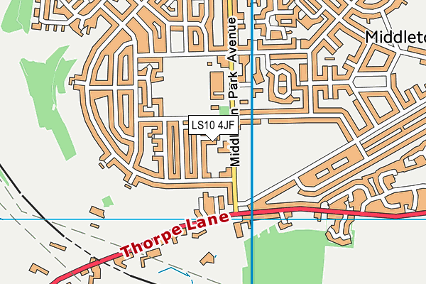 LS10 4JF map - OS VectorMap District (Ordnance Survey)