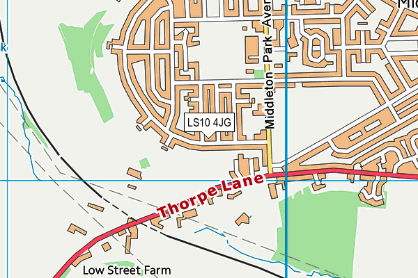 LS10 4JG map - OS VectorMap District (Ordnance Survey)
