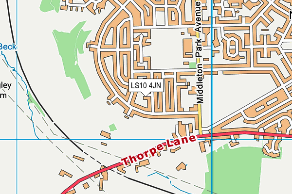 LS10 4JN map - OS VectorMap District (Ordnance Survey)