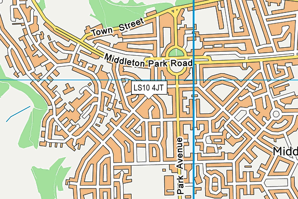 LS10 4JT map - OS VectorMap District (Ordnance Survey)