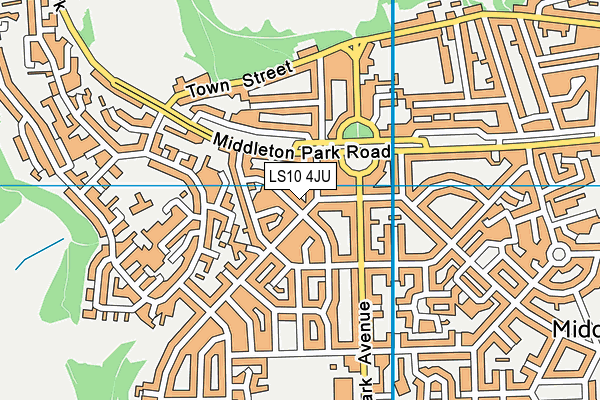 LS10 4JU map - OS VectorMap District (Ordnance Survey)