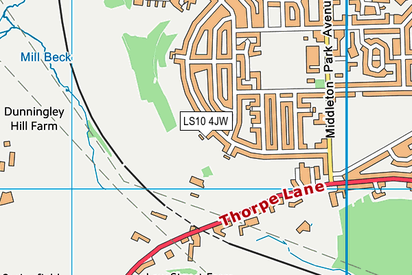 LS10 4JW map - OS VectorMap District (Ordnance Survey)