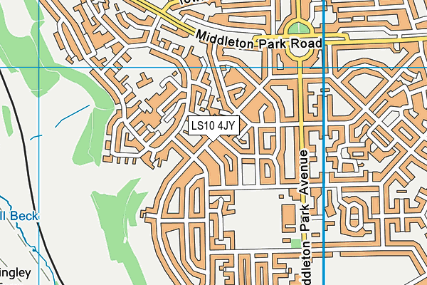LS10 4JY map - OS VectorMap District (Ordnance Survey)