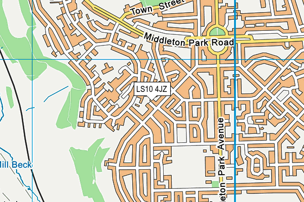 LS10 4JZ map - OS VectorMap District (Ordnance Survey)