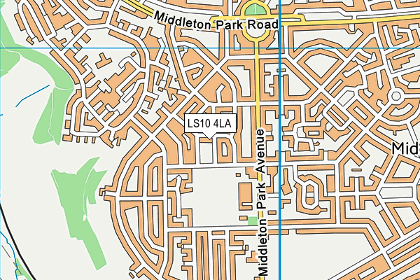 LS10 4LA map - OS VectorMap District (Ordnance Survey)