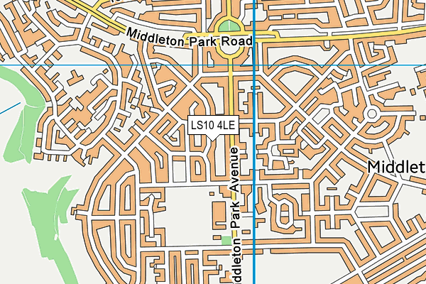 LS10 4LE map - OS VectorMap District (Ordnance Survey)