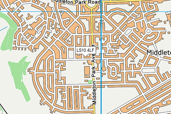LS10 4LF map - OS VectorMap District (Ordnance Survey)