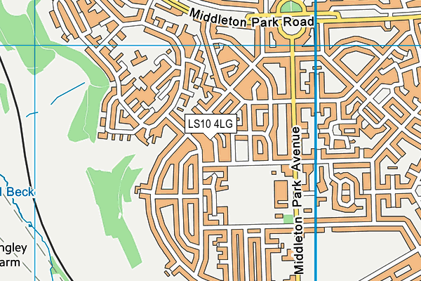 LS10 4LG map - OS VectorMap District (Ordnance Survey)