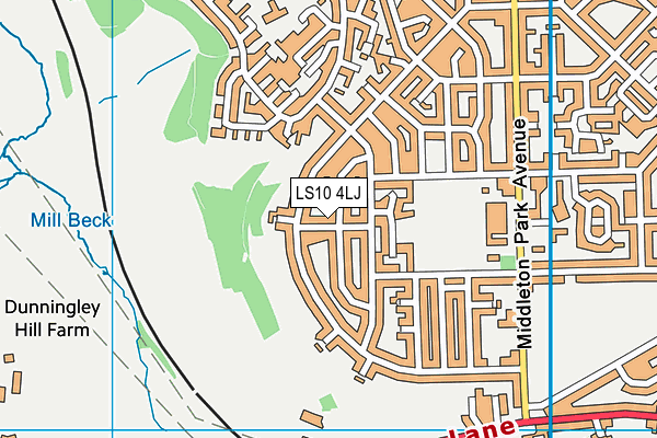 LS10 4LJ map - OS VectorMap District (Ordnance Survey)