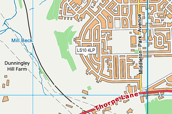 LS10 4LP map - OS VectorMap District (Ordnance Survey)