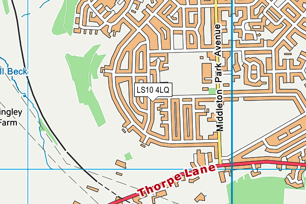 LS10 4LQ map - OS VectorMap District (Ordnance Survey)