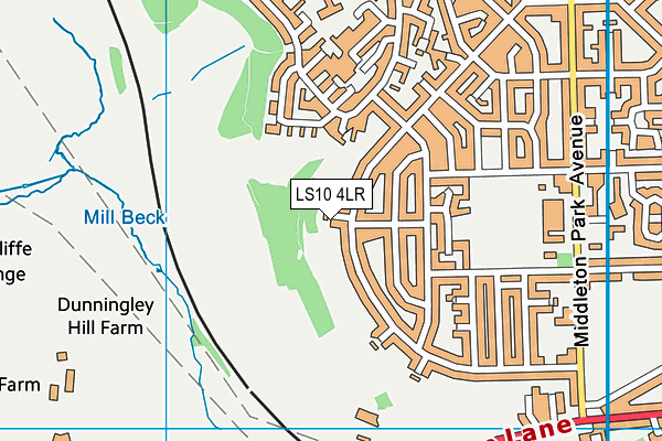 LS10 4LR map - OS VectorMap District (Ordnance Survey)