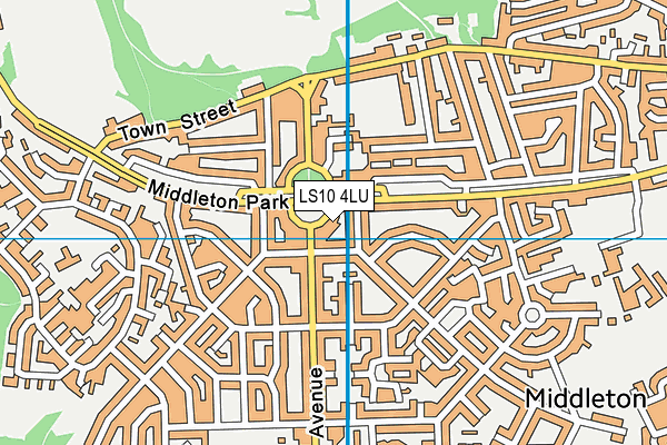 LS10 4LU map - OS VectorMap District (Ordnance Survey)