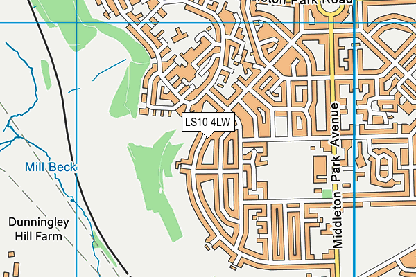 LS10 4LW map - OS VectorMap District (Ordnance Survey)