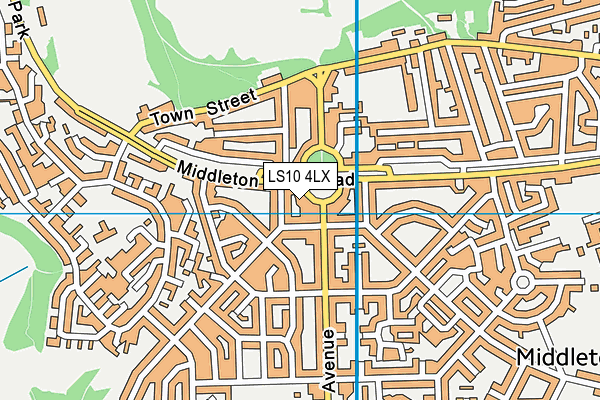 LS10 4LX map - OS VectorMap District (Ordnance Survey)