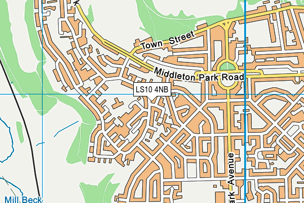 LS10 4NB map - OS VectorMap District (Ordnance Survey)