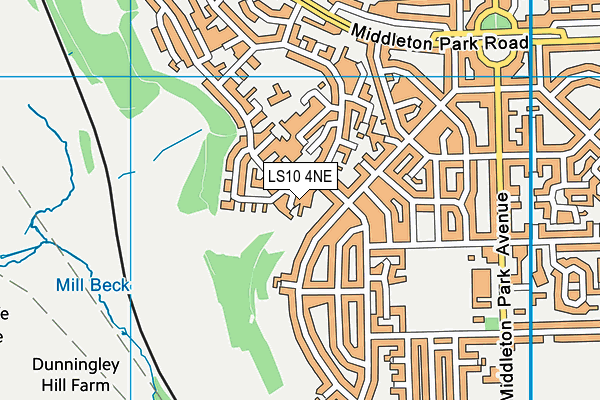 LS10 4NE map - OS VectorMap District (Ordnance Survey)